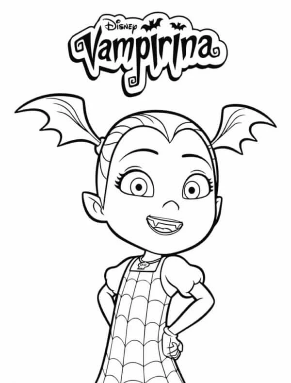 Vampirina boyama sayfası – renkli çizimler, okul öncesi
