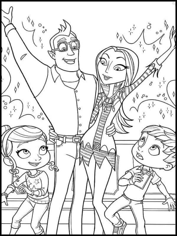 Vampirina boyama sayfası – el becerilerini geliştirir, boyama çalışması