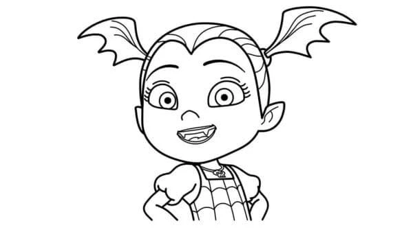 Vampirina boyama sayfası – PDF indir, sevimli karakter