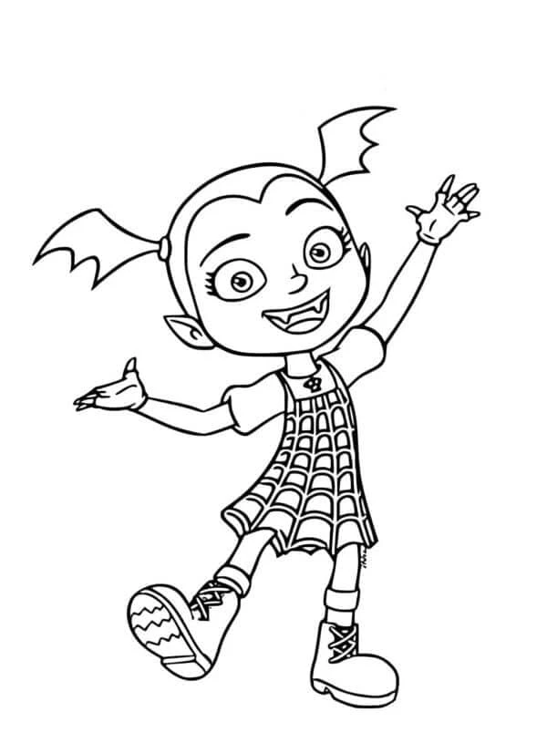 Vampirina boyama sayfası – çocuklar için, çizgi film temalı