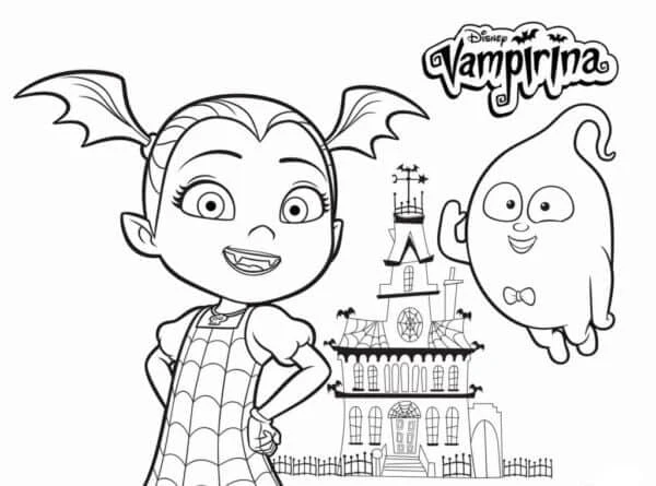 Vampirina boyama sayfası – yaratıcılığı geliştirir, keyifli zaman