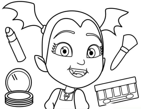 Vampirina boyama sayfası – boyama etkinliği, çocuk aktivitesi