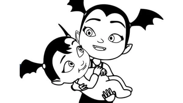 Vampirina boyama sayfası – keyifli zaman, renkli çizimler