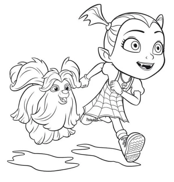 Vampirina boyama sayfası – çocuk aktivitesi, PDF indir
