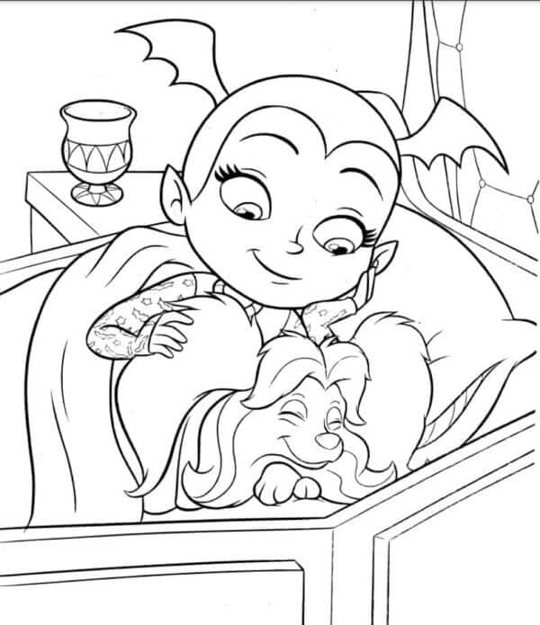 Vampirina boyama sayfası – boyama çalışması, yaratıcılığı geliştirir