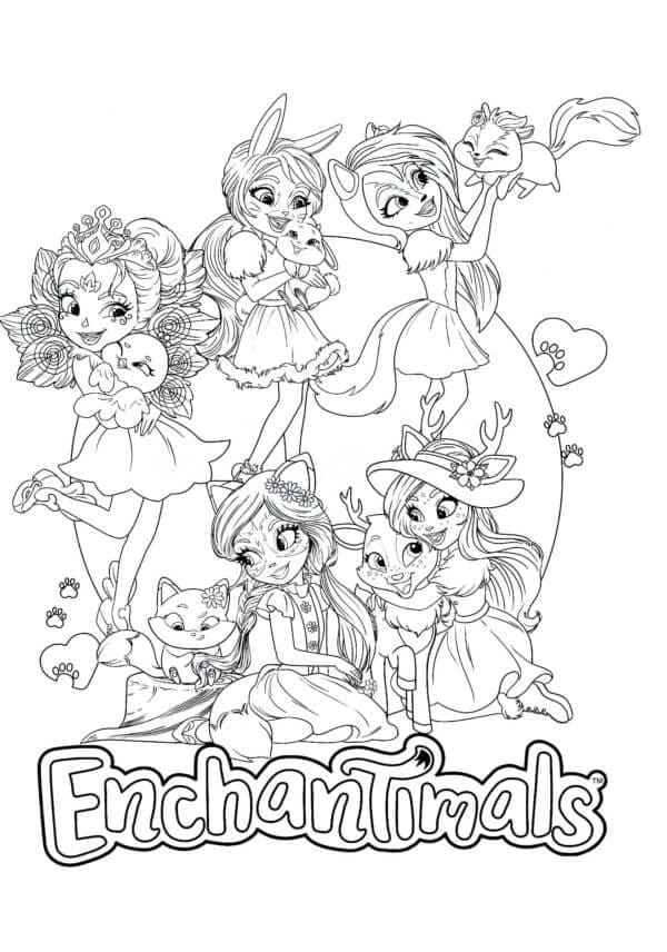 Enchantimals boyama sayfası – evde etkinlik, ücretsiz yazdır