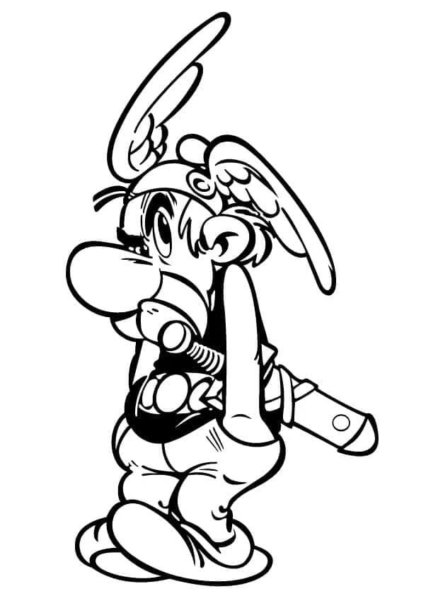 Asteriks ve Oburiks boyama sayfası – keyifli zaman, renkli çizimler