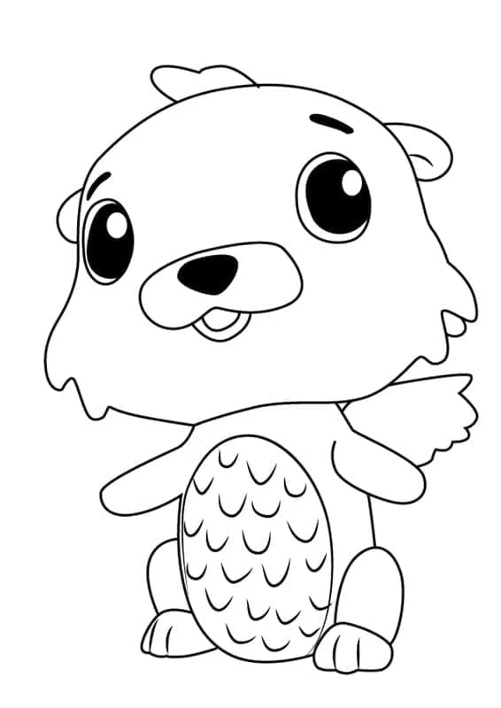 Hatchimals boyama sayfası – çocuk aktivitesi, PDF indir