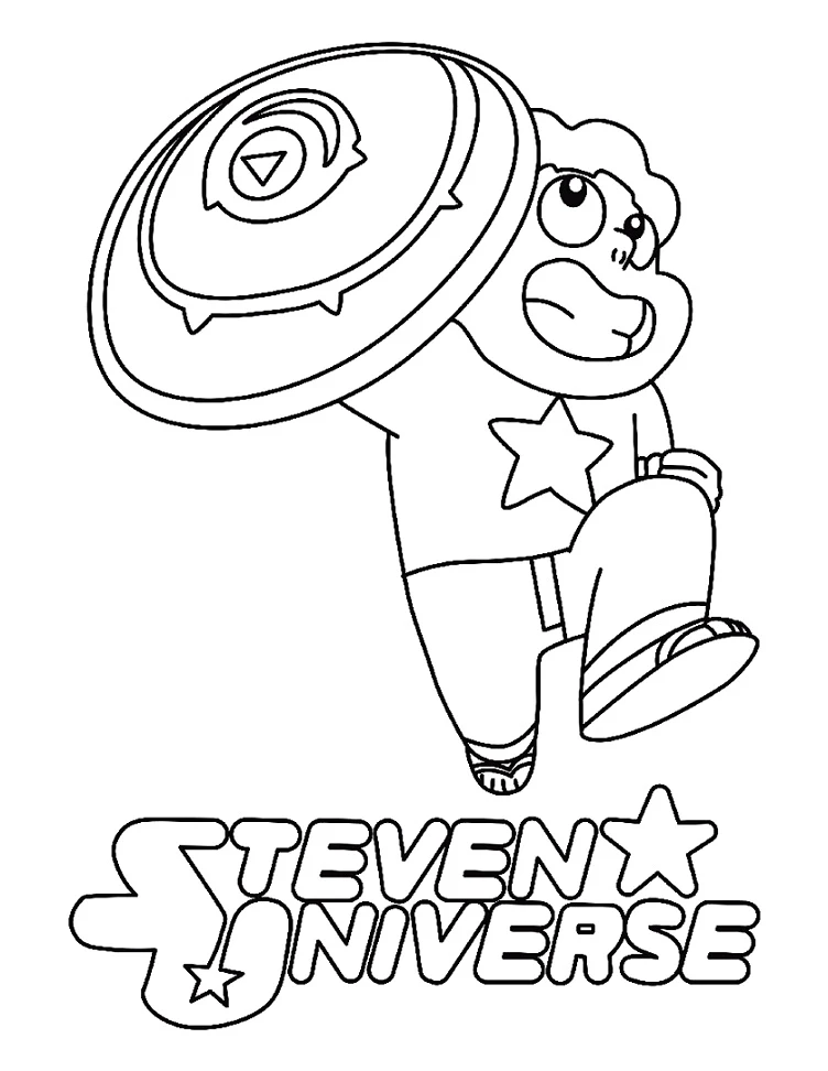Steven Universe boyama sayfası #1 – sabır ve özgüven kazandırır, yaratıcı sanat çalışması