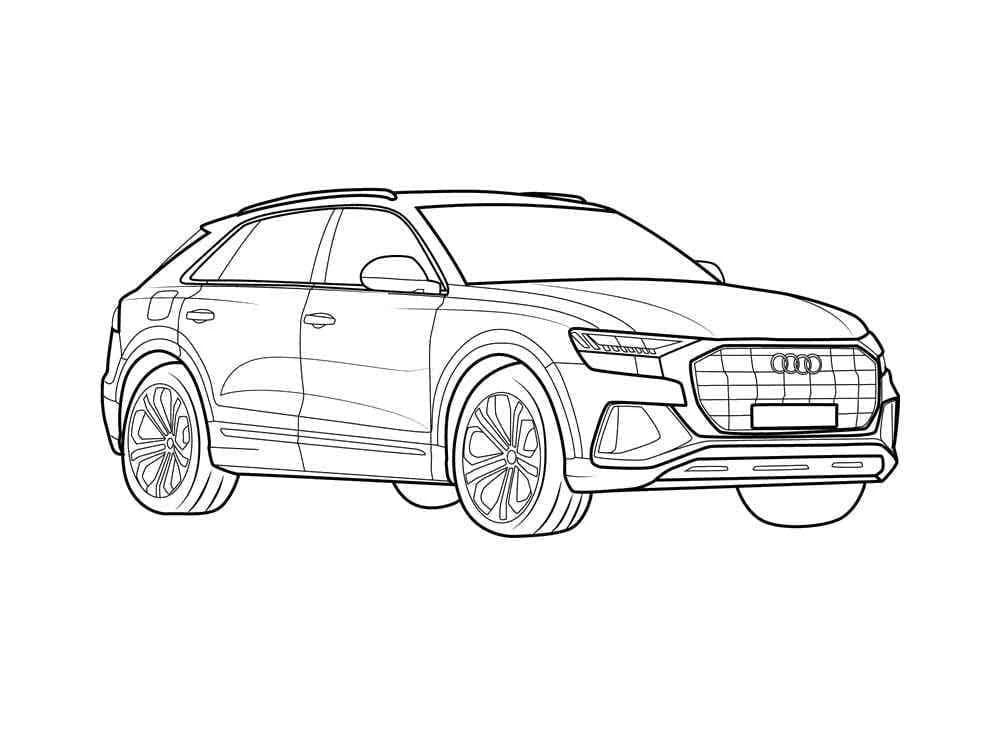 Audi boyama sayfası – PDF indir, sevimli karakter