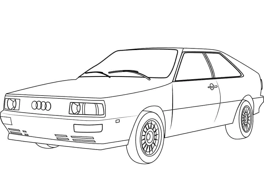 Audi boyama sayfası – eğlenceli etkinlik, el becerilerini geliştirir