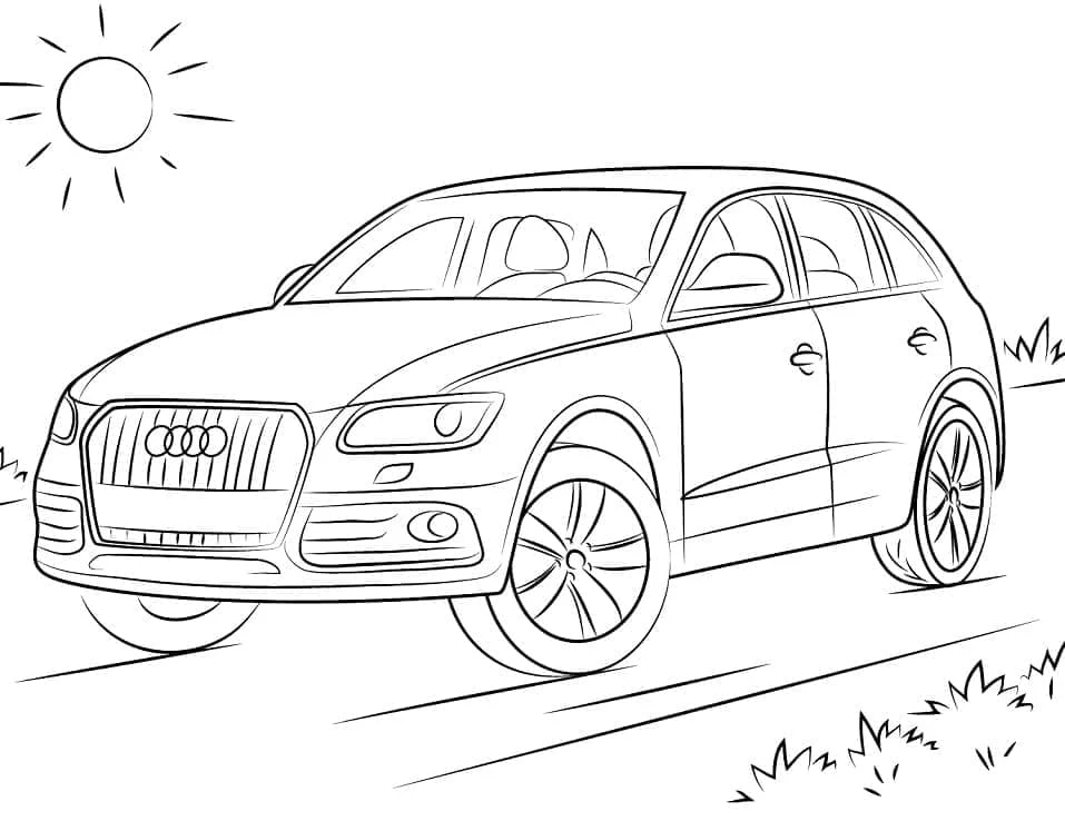 Audi boyama sayfası – okul öncesi, evde etkinlik
