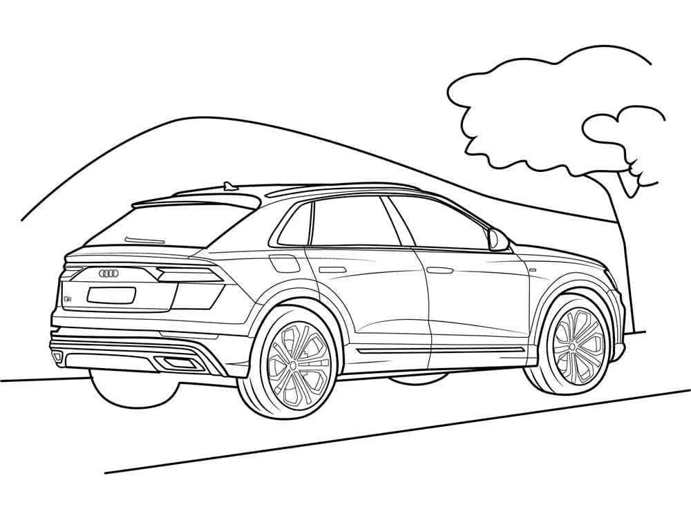 Audi boyama sayfası – eğitici aktivite, yaratıcılık