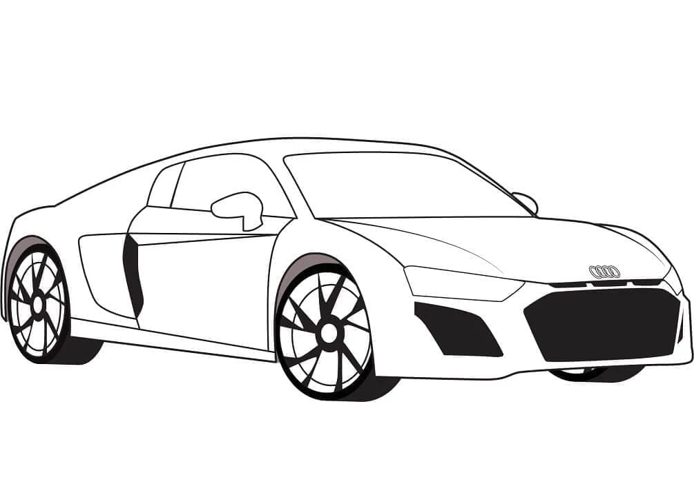 Audi boyama sayfası – el becerilerini geliştirir, boyama çalışması