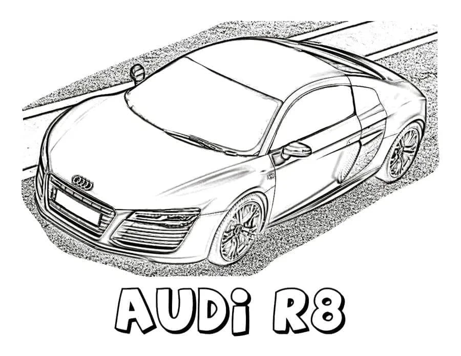 Audi boyama sayfası – keyifli zaman, renkli çizimler