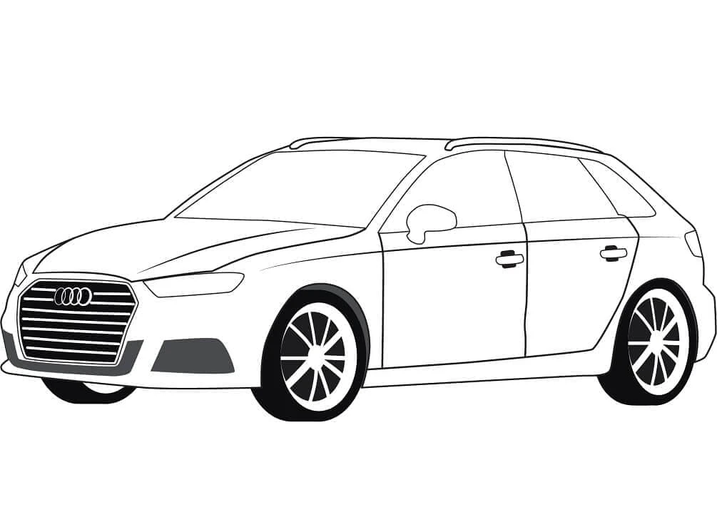 Audi boyama sayfası – yaratıcılık, eğlenceli etkinlik