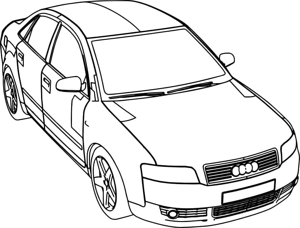 Audi boyama sayfası – boyama çalışması, yaratıcılığı geliştirir
