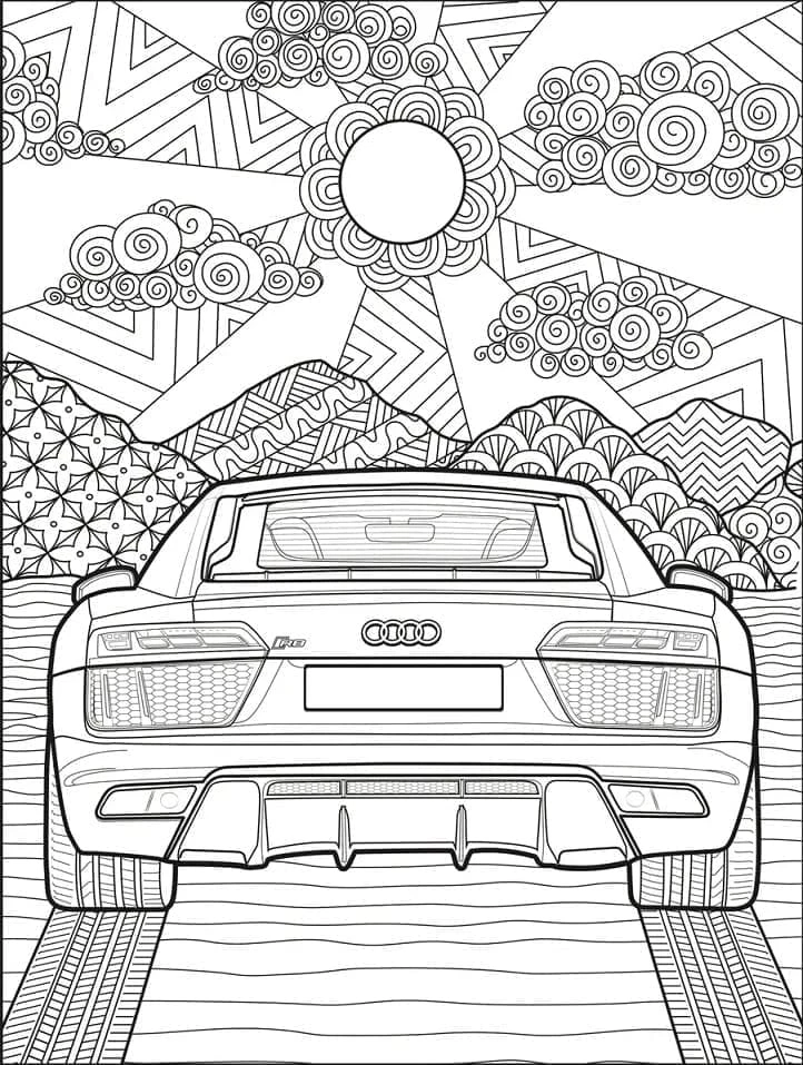 Audi boyama sayfası – yaratıcılığı geliştirir, keyifli zaman