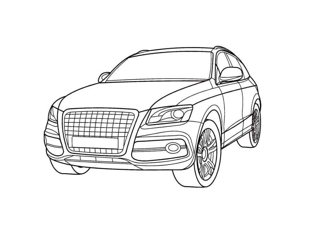 Audi boyama sayfası – sevimli karakter, sanatsal çalışma