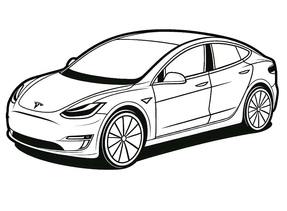 Tesla boyama sayfası #9 – yaratıcı sanat çalışması, eğlenceli etkinlik