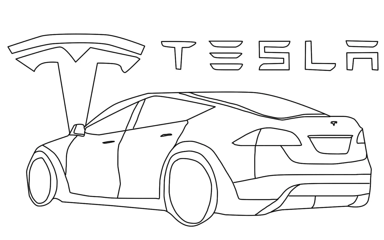 Tesla boyama sayfası – okul öncesi, evde etkinlik