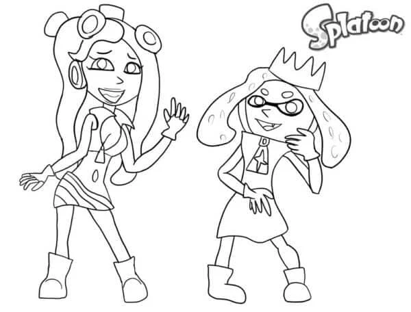 Splatoon boyama sayfası – eğlenceli etkinlik, el becerilerini geliştirir