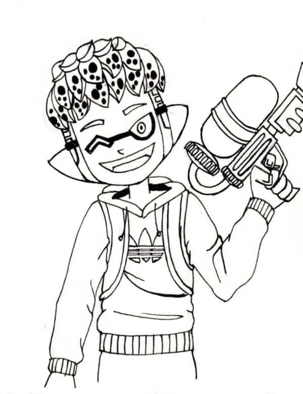 Splatoon boyama sayfası – boyama etkinliği, çocuk aktivitesi