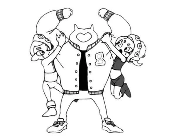 Splatoon boyama sayfası – kolay boyama, eğitici aktivite