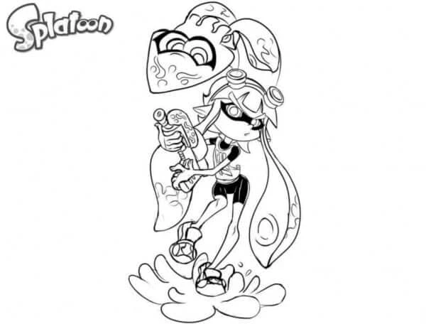 Splatoon boyama sayfası – boyama etkinliği, çocuk aktivitesi