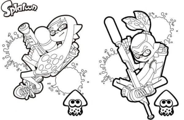 Splatoon boyama sayfası – evde etkinlik, ücretsiz yazdır