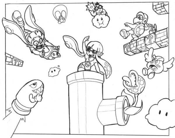 Splatoon boyama sayfası – ücretsiz yazdır, boyama etkinliği