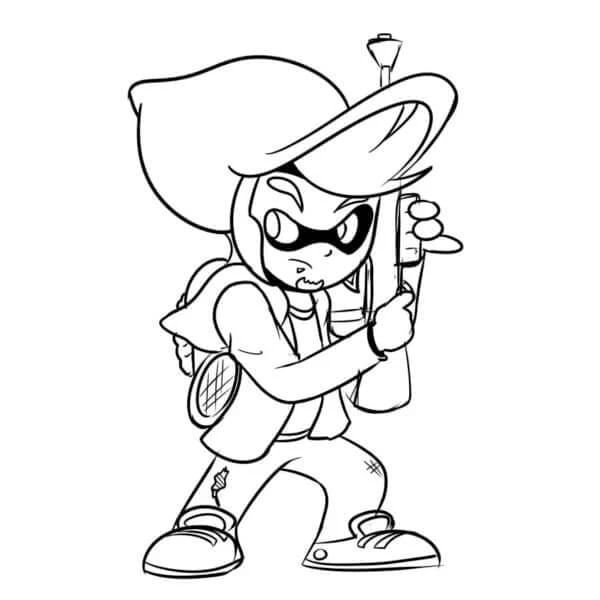 Splatoon boyama sayfası – PDF indir, sevimli karakter