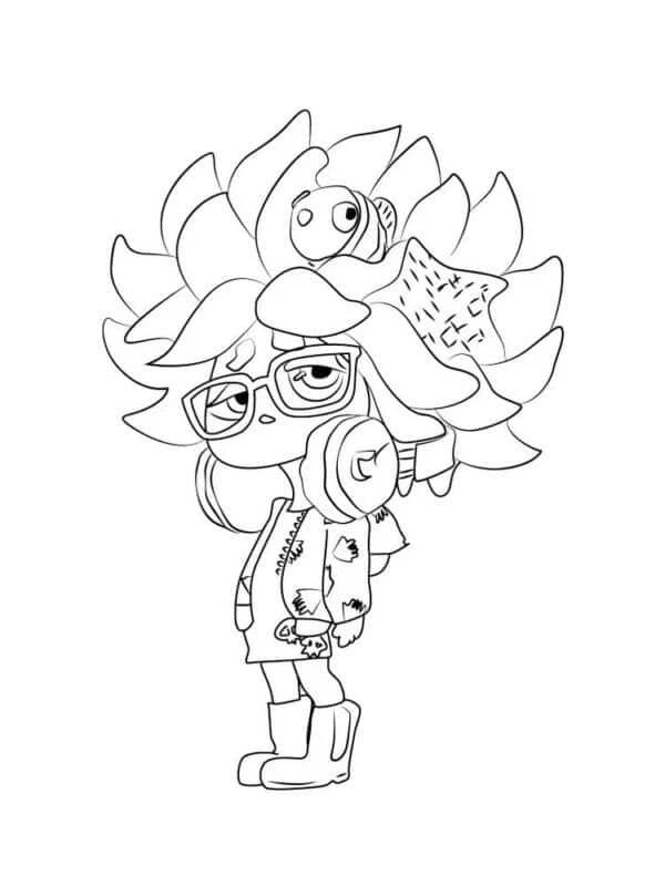 Splatoon boyama sayfası – sanatsal çalışma, çocuklar için