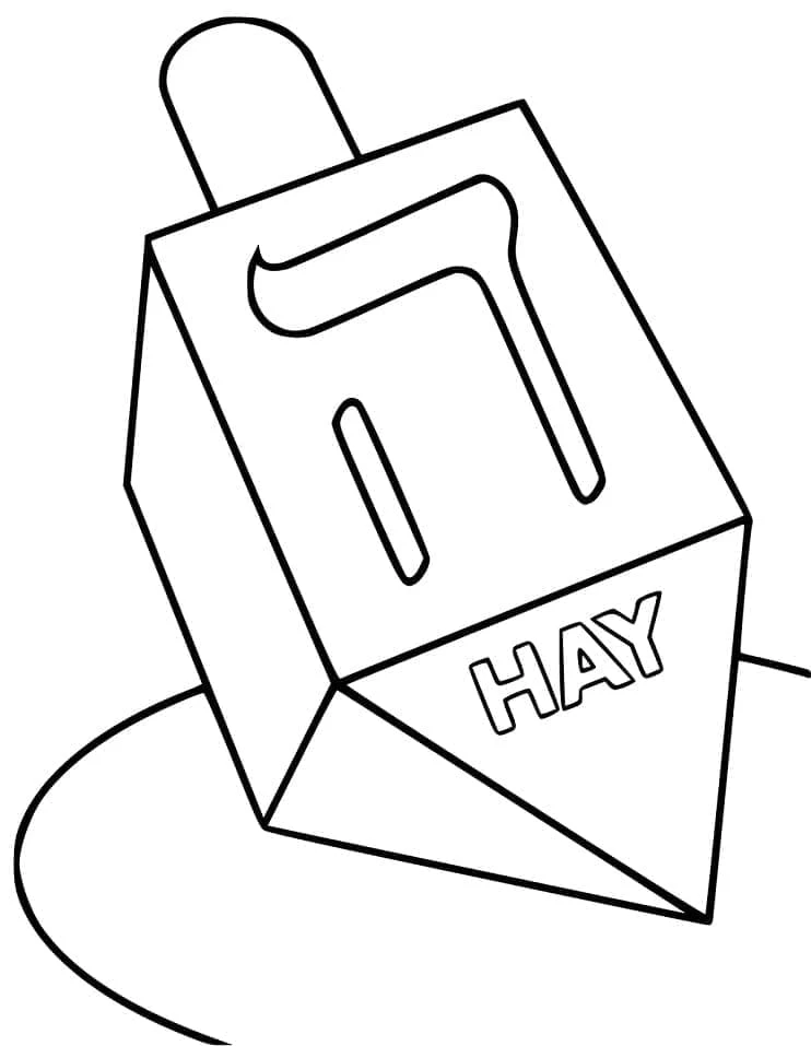 Hanuka boyama sayfası – boyama çalışması, yaratıcılığı geliştirir