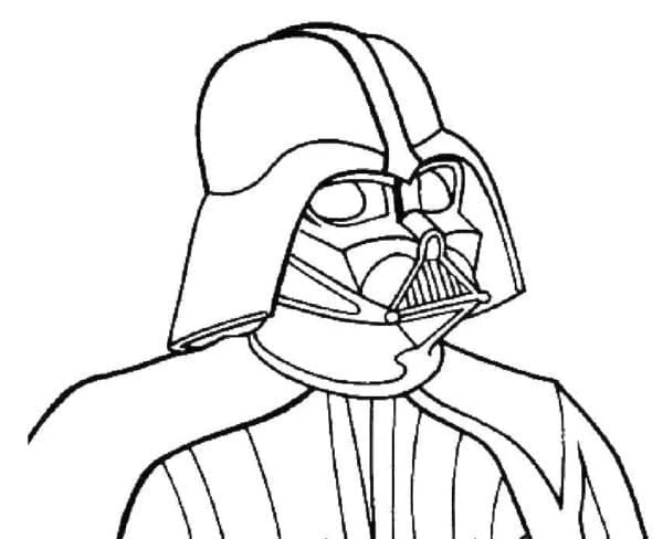 Darth Vader boyama sayfası – çocuklar için, çizgi film temalı