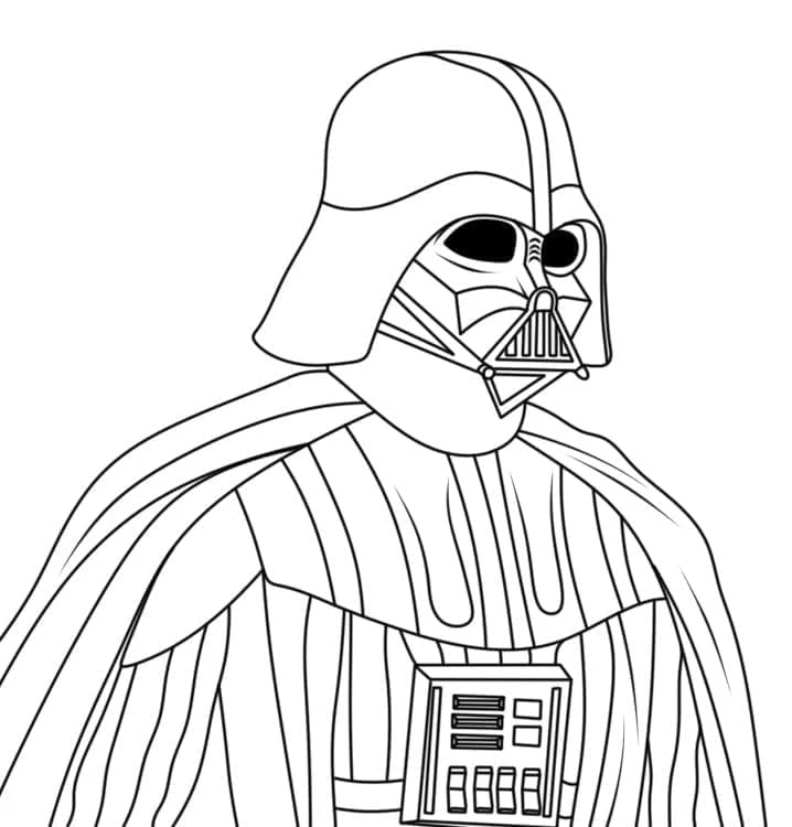 Darth Vader boyama sayfası – yaratıcılığı geliştirir, keyifli zaman