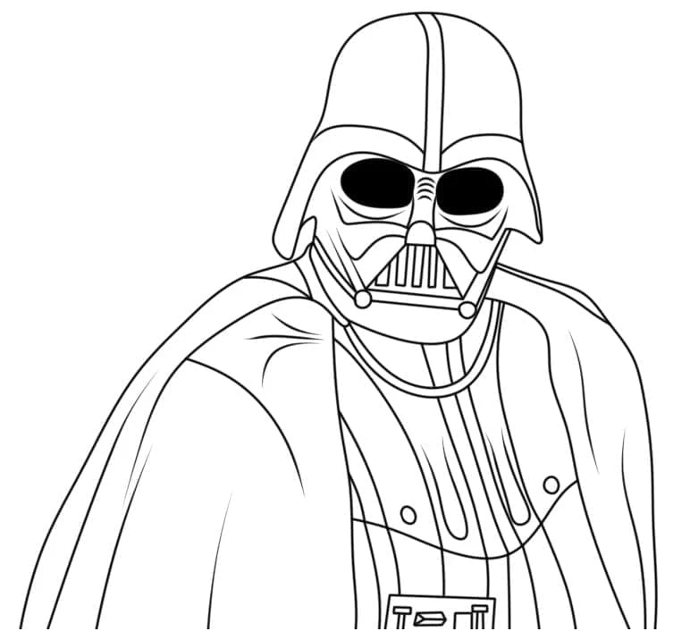 Darth Vader boyama sayfası – okul öncesi, evde etkinlik
