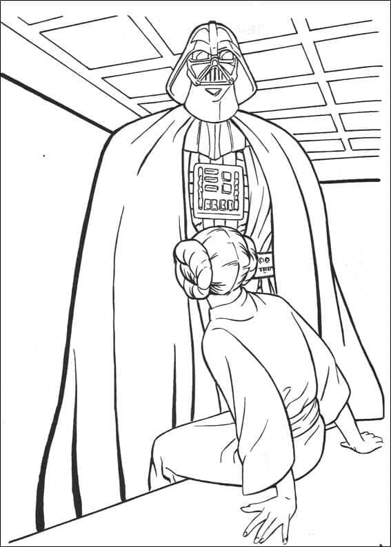 Darth Vader boyama sayfası – keyifli zaman, renkli çizimler