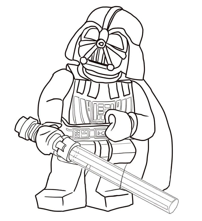 Darth Vader boyama sayfası – sanatsal çalışma, çocuklar için