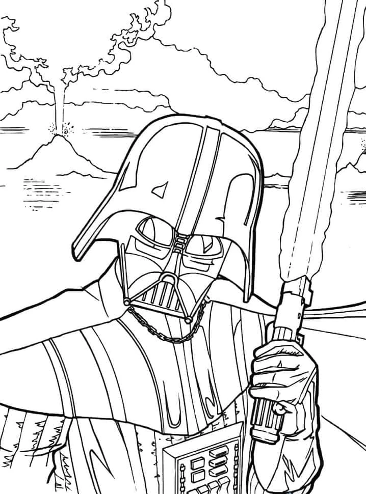 Darth Vader boyama sayfası – yaratıcılık, eğlenceli etkinlik