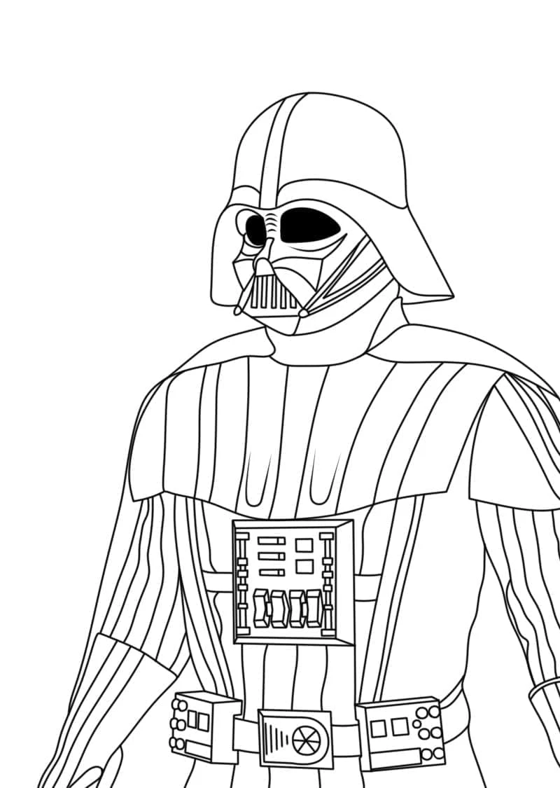 Darth Vader boyama sayfası – boyama çalışması, yaratıcılığı geliştirir