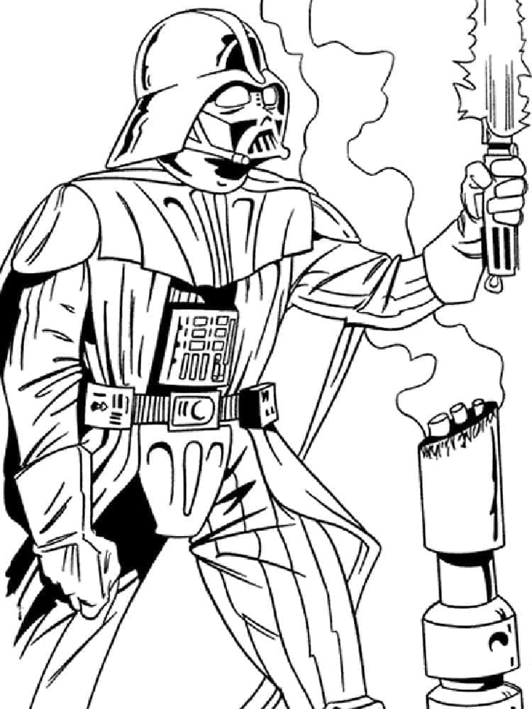 Darth Vader boyama sayfası – yaratıcılığı geliştirir, keyifli zaman