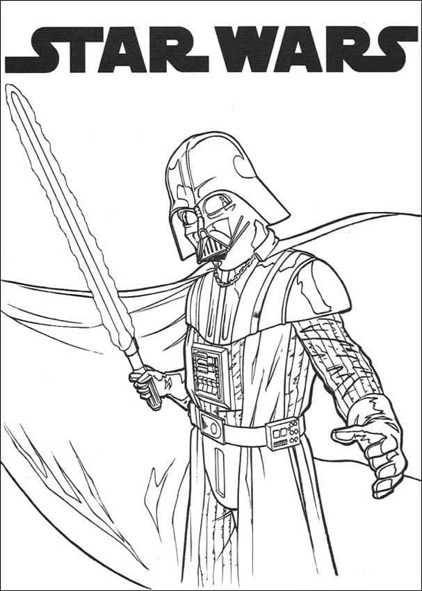 Darth Vader boyama sayfası – boyama etkinliği, çocuk aktivitesi