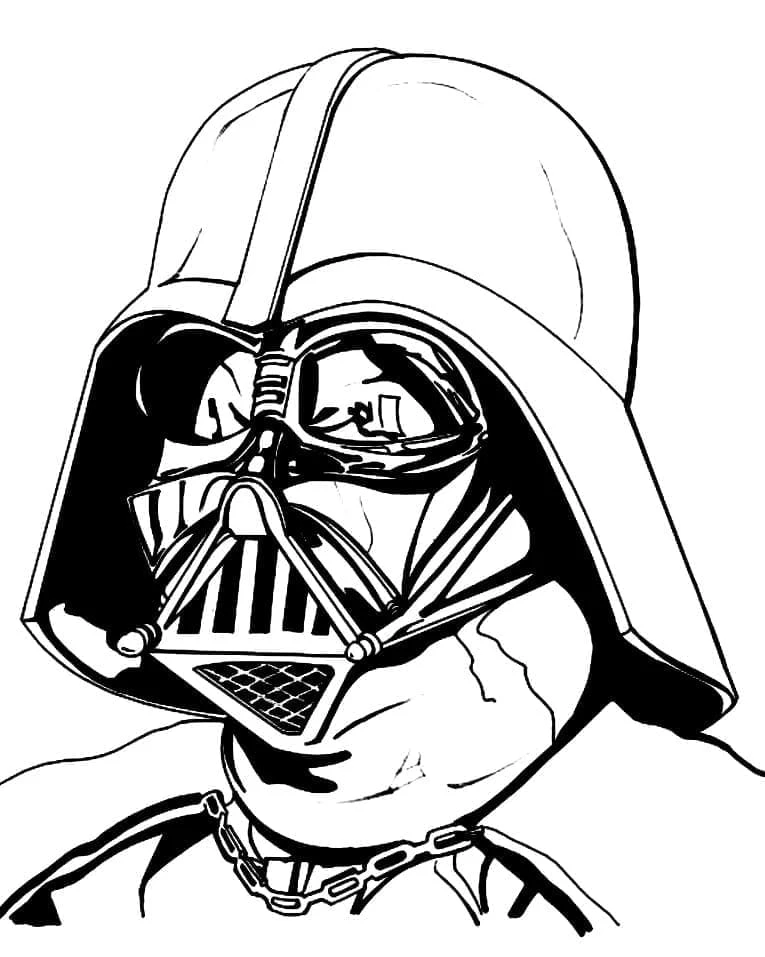 Darth Vader boyama sayfası – sanatsal çalışma, çocuklar için