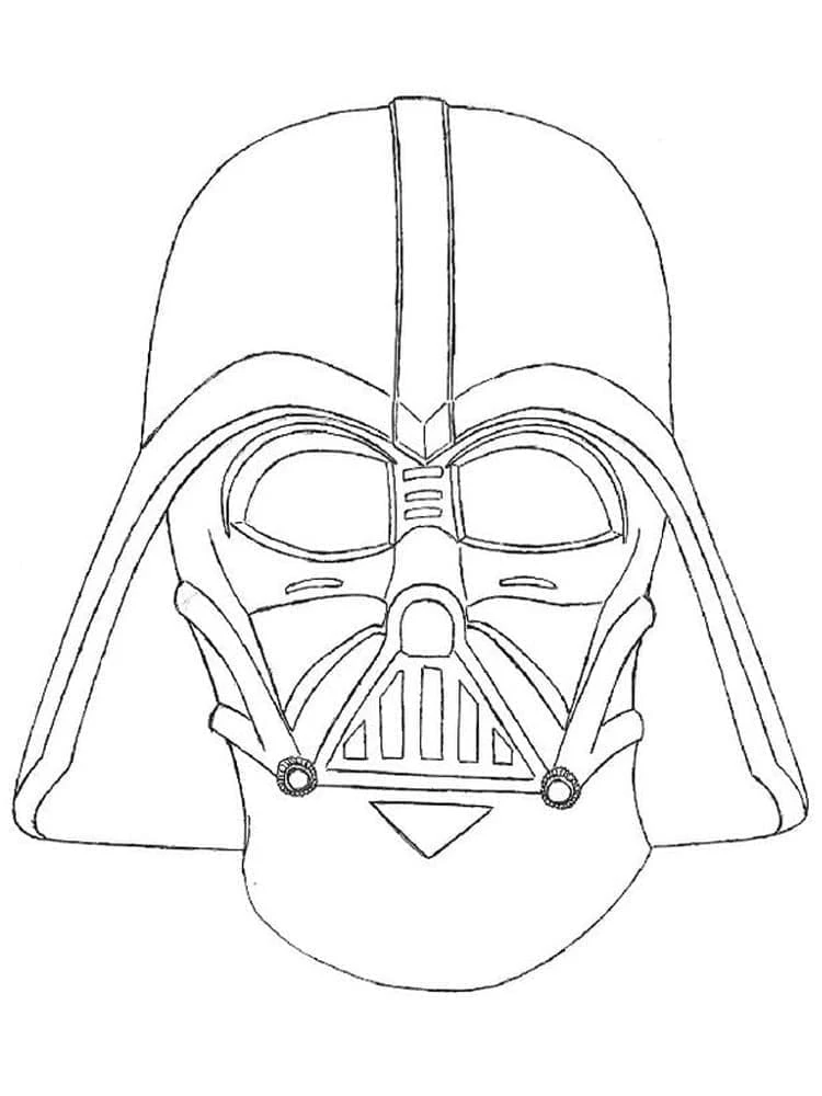 Darth Vader boyama sayfası – PDF indir, sevimli karakter