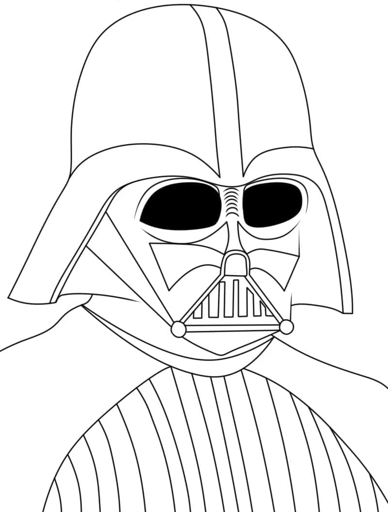 Darth Vader boyama sayfası – çocuklar için, çizgi film temalı