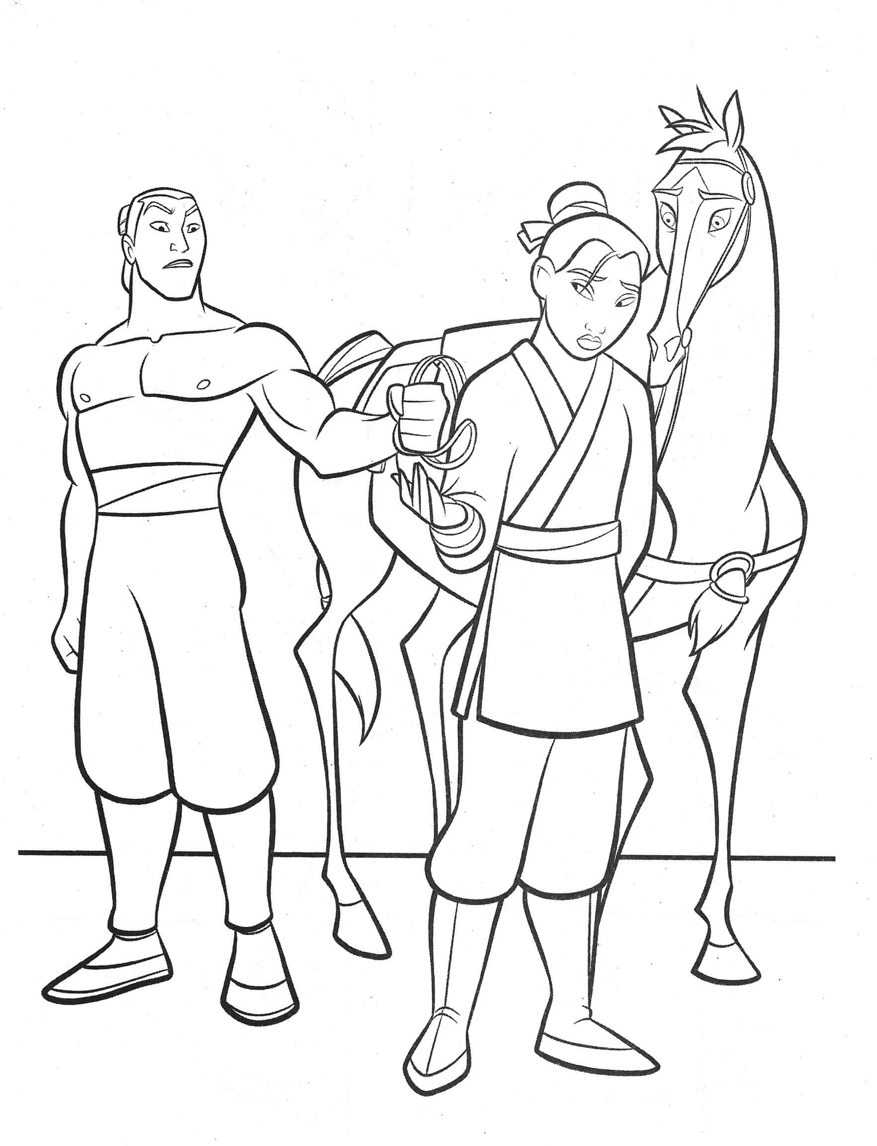 Mulan boyama sayfası #25 – eğitici aktivite, yaratıcılık