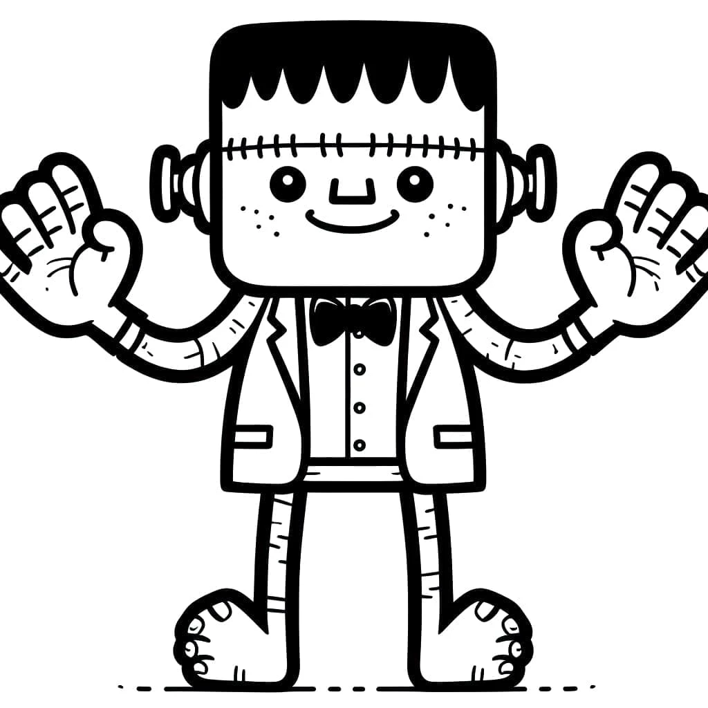 Frankenstein boyama sayfası – okul öncesi, evde etkinlik
