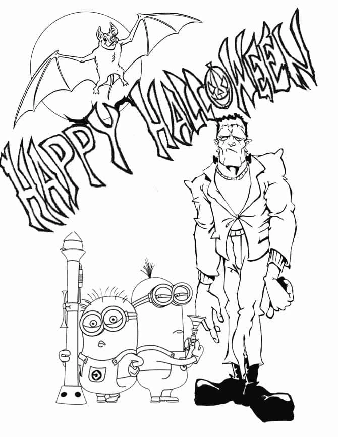 Frankenstein boyama sayfası – el becerilerini geliştirir, boyama çalışması