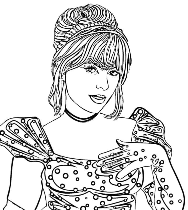 Taylor Swift boyama sayfası #40 – sınıf etkinliği, kolay indirilebilir